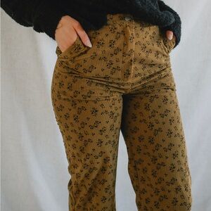 The Charley Floral Corduroy Pants by Storia